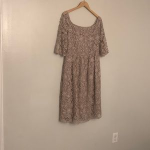 Floral Lace Dusty Mauve Dress
